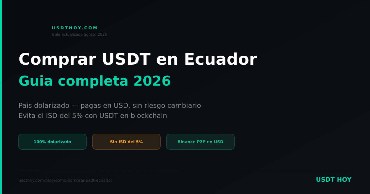 Cómo comprar USDT en Ecuador 2026 — Guía completa — USDT HOY