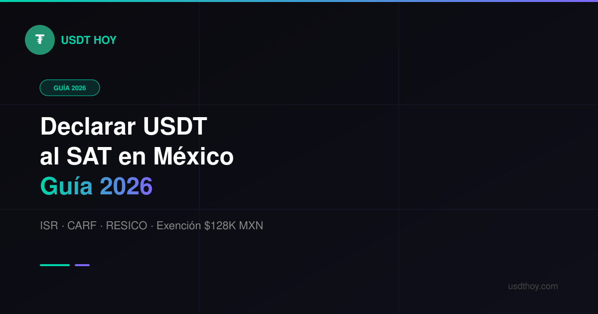 Cómo declarar USDT al SAT en México 2026 — Guía completa — USDT HOY