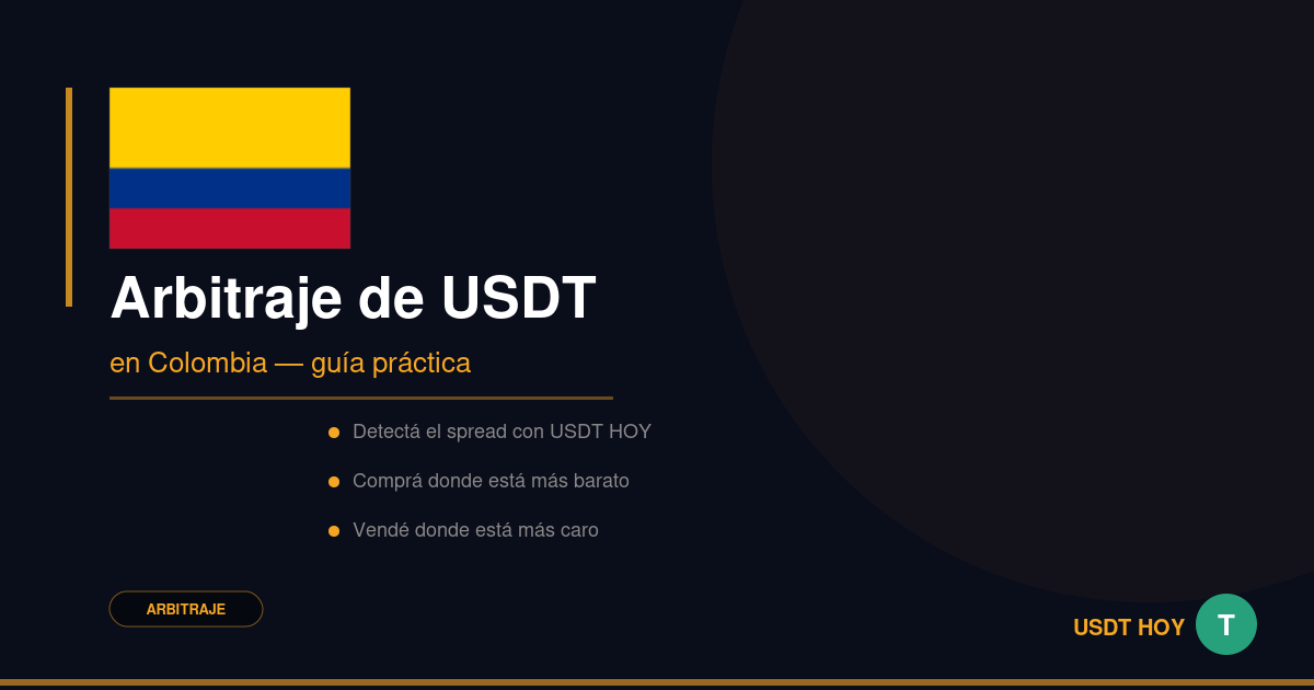 Cómo hacer arbitraje de USDT en Colombia 2026 — USDT HOY