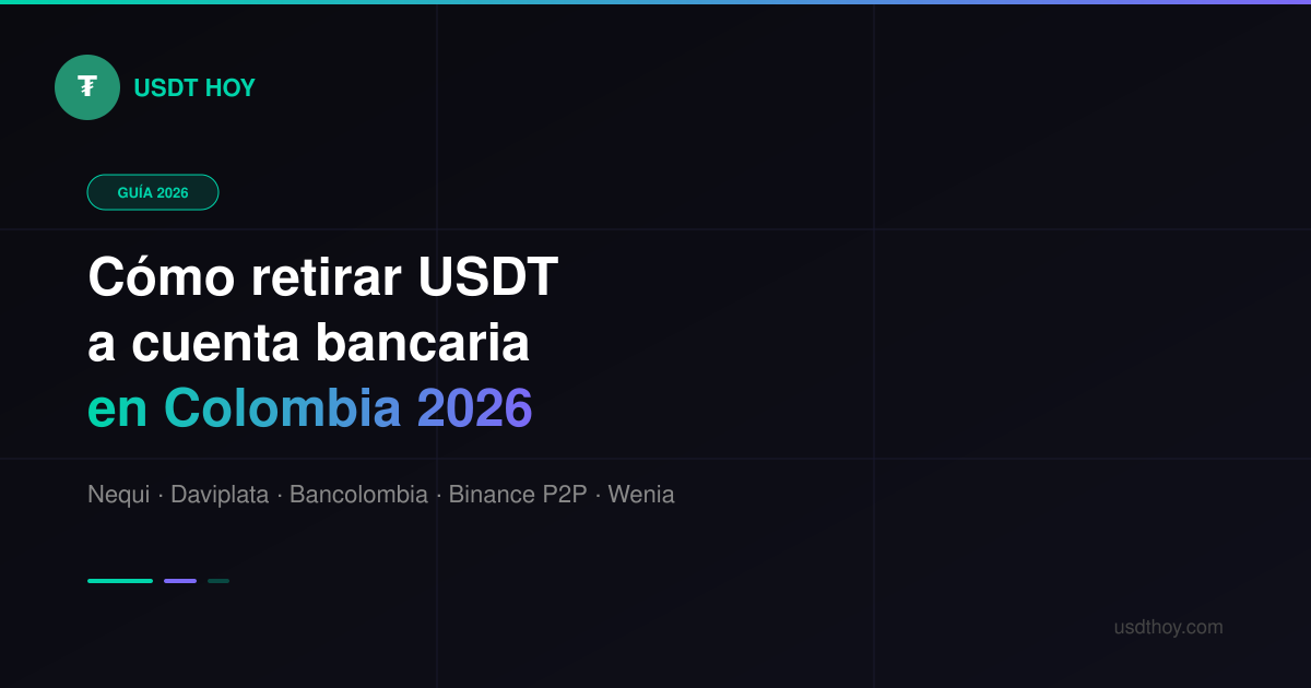 Cómo retirar USDT a pesos colombianos 2026 — Guía completa — USDT HOY
