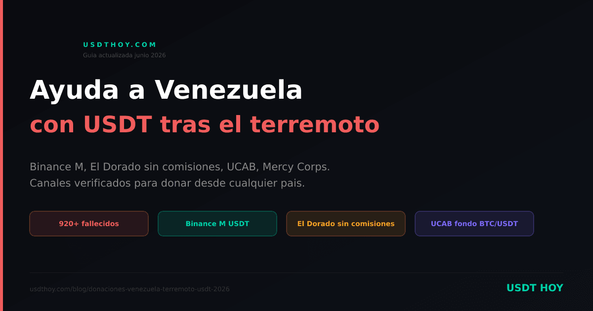 Ayuda a Venezuela con USDT tras el terremoto 2026 — USDT HOY
