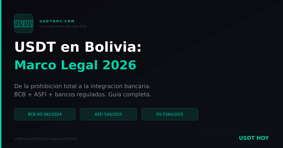 ¿Es legal el USDT en Bolivia? Marco regulatorio 2026 — USDT HOY
