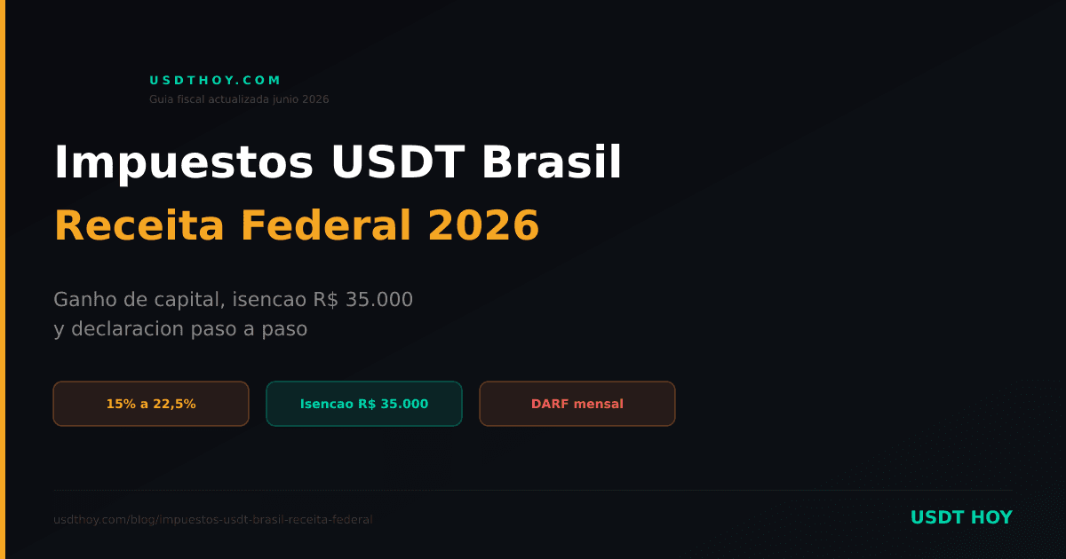 Impuestos por USDT en Brasil — Guía Receita Federal 2026 — USDT HOY
