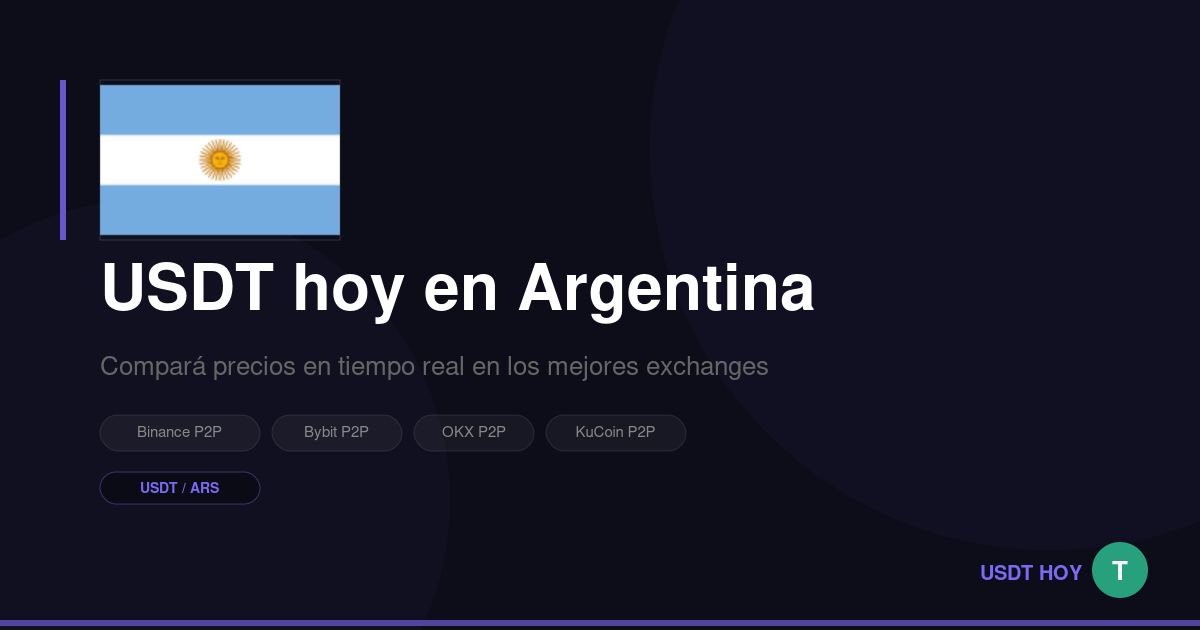 Precio USDT hoy en Argentina — Mejor precio ARS — USDT HOY
