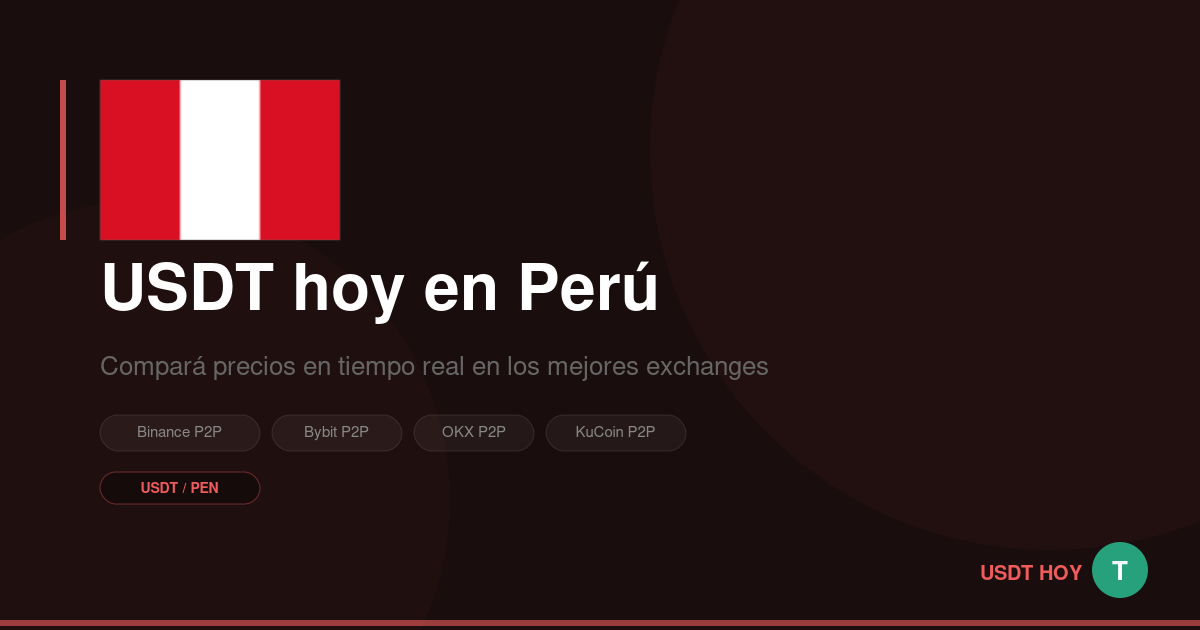 Precio USDT hoy en Perú — Mejor precio en soles — USDT HOY